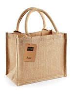 Westford Mill Mini-Jutetasche mit Baumwollgriffen – Natural