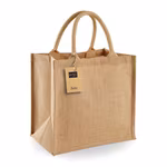 Westford Mill Midi Shopper in juta con manici in Cotone, Natural 30 x 30 x 19 cm, WM413 – immagine 3