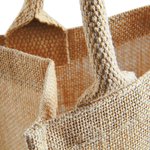 Westford Mill Jute Midi Shopper mit Baumwollgriffen, Natural 30 x 30 x 19 cm, WM413 – Bild 5