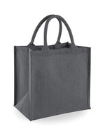 Westford Mill Jute Midi Shopper mit Baumwollgriffen – Graphite Grey/Graphite Grey