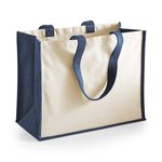 Westford Mill Baumwoll-Jute Shopper mit Druckfläche, Apple Green 42 x 33 x 19 cm, WM422 – Bild 3