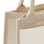 Westford Mill Laminierte Jute-Tasche mit Baumwollfach in, Natural 30 x 30 x 19 cm, WM426 – Bild 4