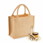 Westford Mill Jute Mini Gift Bag with Gold Details – Red Gold