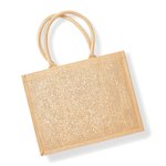 Westford Mill Shimmer Jute Shopper mit Golddetails, Natural Gold 42 x 33 x 19 cm, WM437 – Bild 5