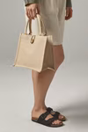 Westford Mill Laminated Jute-Cotton Blend Bag, Natural 26 x 22 x 14 cm, WM441 – image 2