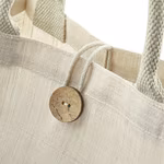 Westford Mill Laminated Jute-Cotton Blend Bag, Natural 26 x 22 x 14 cm, WM441 – image 4