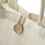 Westford Mill Laminierte Jute-Baumwoll-Mischgewebe Tasche, Natural 26 x 22 x 14 cm, WM441 – Bild 4