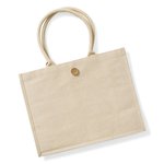 Westford Mill Jute-Baumwoll-Shopper mit Tragegriffen, Natural 42 x 33 x 19 cm, WM447 – Bild 4