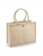 Westford Mill Jute-Baumwoll-Shopper mit Tragegriffen – Natural