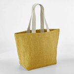 Westford Mill Weiche Jute Strandtasche, gewaschen, Duck Egg Blue 35 x 37 x 18 cm, WM466 – Bild 3