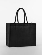 Westford Mill Natürlicher Jute-Klassik-Shopper – Black/Black