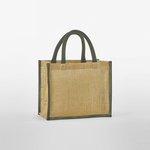Westford Mill Natürliche Jute Midi Tasche, Natural/Black 30 x 30 x 19 cm, WM473 – Bild 3