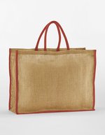 Natural Starched Jute Market Shopper – Natural/Orange Rust