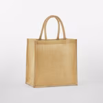 Westford Mill Mini Sac Cadeau en Jute, Rigide, Natural/Black 26 x 22 x 14 cm, WM477 – image 3