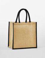 Westford Mill Mini-Geschenktasche aus Jute, starr – Natural/Black