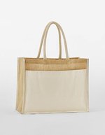 Westford Mill Jute Shopper mit Baumwolltasche – Natural