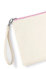 Westford Mill Canvas Armbandtasche mit Reißverschluss, Natural/Black 26 x 17 cm, WM520 – Bild 4