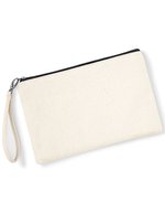 Westford Mill Canvas Armbandtasche mit Reißverschluss – Natural/Black