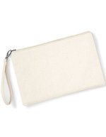 Westford Mill Canvas Armbandtasche mit Reißverschluss – Natural/Natural
