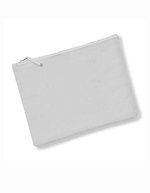 Westford Mill Canvas Accessory Pouch mit Metall-Reißverschluss, Natural XS (12 x 8.5 cm), WM530 – Grigio chiaro