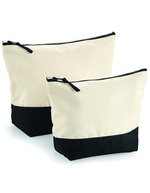 Westford Mill Baumwolltasche mit Reißverschluss, 3-5 Liter – Natural/Black