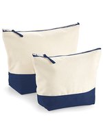 Westford Mill Baumwolltasche mit Reißverschluss, 3-5 Liter – Natural/Navy