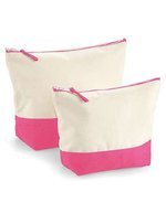 Westford Mill Baumwolltasche mit Reißverschluss, 3-5 Liter – Natural/True Pink