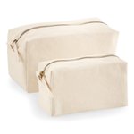 Westford Mill Baumwoll-Kulturtasche con cerniera S/L, Natural S (17 x 9 x 7 cm), WM552 – Bild 3