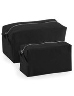Westford Mill Baumwoll-Kulturtasche mit Reißverschluss S/L – Black