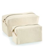Westford Mill Baumwoll-Kulturtasche mit Reißverschluss S/L – Natural