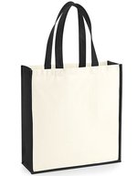 Westford Mill Baumwoll-Canvas Tasche mit langen Griffen – Natural/Black