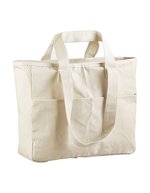 Double Handle Cargo Pocket Bag – Natural