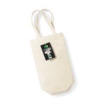 Westford Mill Fairtrade Baumwoll Flaschentasche mit Griff, Bottle Green 8 x 27 x 8 cm, WM620 – Bild 3