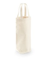Westford Mill Fairtrade Baumwoll Flaschentasche mit Griff – Natural