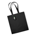 Westford Mill Fairtrade Baumwoll Shopper mit langen Tragegriffen, Black 39 x 41 x 14 cm, WM623 – Bild 3