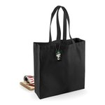 Westford Mill Fairtrade Baumwoll Shopper mit langen Tragegriffen, Black 39 x 41 x 14 cm, WM623 – Bild 4