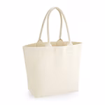 Westford Mill Fairtrade Cotton Canvas Bag with Zip, Natural 35 x 37 x 18 cm, WM626 – image 3