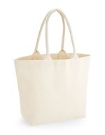 Westford Mill Fairtrade Baumwoll-Segeltuchtasche mit Reißverschluss – Natural