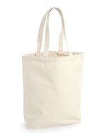 Westford Mill Fairtrade Baumwoll-Canvas Shopper 13L, Black 28 x 38 x 12 cm, WM671 – Natural