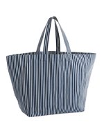 Oversized Beach Bag – Navy Stripe