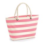 Westford Mill Maritime Streifen Strandtasche mit Seilgriffen, Natural 36 x 35 x 18 cm, WM680 – Bild 4