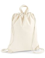 Westford Mill Strand-Turnbeutel mit Streifen aus Baumwoll-Canvas – Natural