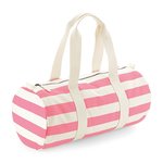 Westford Mill Nautische Sporttasche aus Baumwoll-Canvas, Natural/Grey 50 x 25 x 25 cm, WM688 – Bild 3