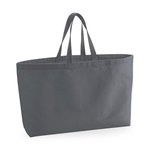 Westford Mill Geräumige Baumwoll-Strandtasche, Beige 56 x 41 x 16 cm, WM696 – Bild 3