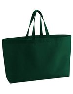 Westford Mill Geräumige Baumwoll-Strandtasche, Beige 56 x 41 x 16 cm, WM696 – Verde bottiglia