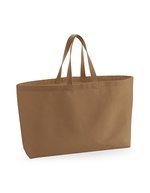Westford Mill Geräumige Baumwoll-Strandtasche, Beige 56 x 41 x 16 cm, WM696 – Caramello