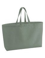 Westford Mill Geräumige Baumwoll-Strandtasche, Beige 56 x 41 x 16 cm, WM696 – Polveroso Verde