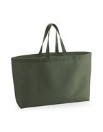 Westford Mill Geräumige Baumwoll-Strandtasche, Beige 56 x 41 x 16 cm, WM696 – Verde oliva
