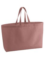 Westford Mill Geräumige Baumwoll-Strandtasche, Beige 56 x 41 x 16 cm, WM696 – Rosa