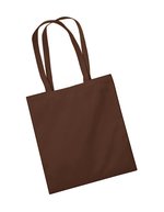 Westford Mill Robuste Einkaufstasche aus 100% Bio-Baumwolle, Beige 38 x 42 cm, WM801 – Cappuccino